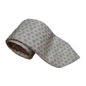 Vineyard Vines Yellow Starfish Sea All Over Print Silk Neck Tie 61"x3.75" Preppy